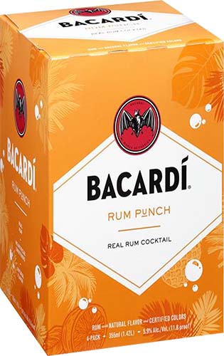 Bacardi Rtd Rum Punch 4 Pk