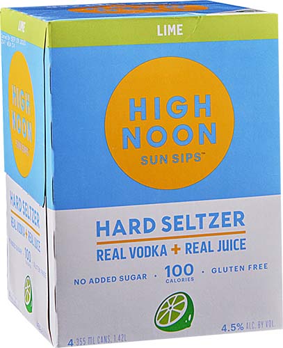 High Noon Lime  Hard Seltzer 4 Pk Cans