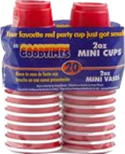 Mini Red Shot Cups 20 Pk / 2 Oz