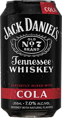 Jack Daniel's Whiskey & Cola Can Cocktail 