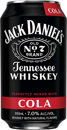 Jack Daniel's Whiskey & Cola Can Cocktail 