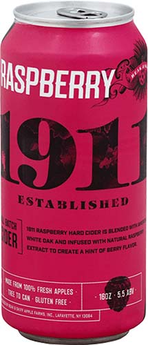 Just In:1911 Raspberry Hard Cider 4 Pack 16 Oz Cans
