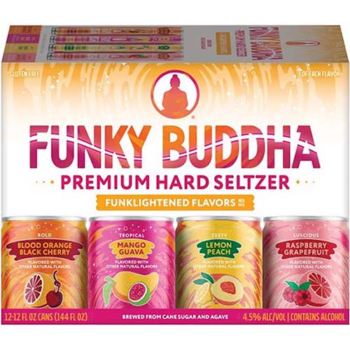 Funky Buddha Premium Hard Seltzer Variety Pack Spiked Sparkling Water