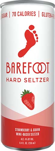 Barefoot Wine Hard Seltzer Strawberry & Guava 1 Single Serve 250ml Can