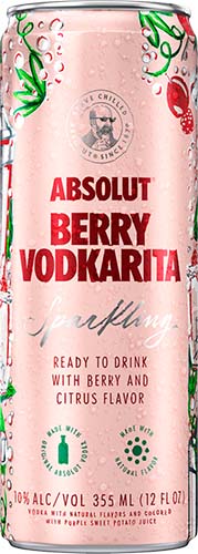 Absolut Berry Vodkarita Cocktail 355ml