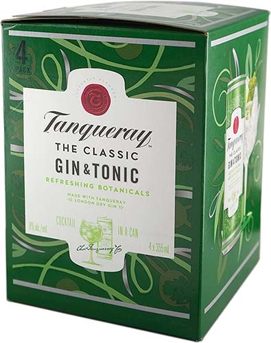 Tanqueray Gin And Tonic Classic 4pk