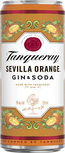 Tanqueray Sevilla Orange Gin & Soda 4 Pk Cans