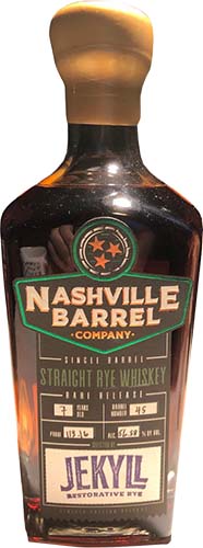 Nashville Barrel Small Batch Rye 750ml