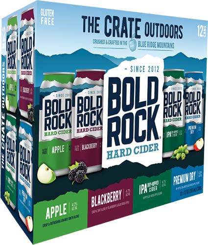 Bold Rock Crate Outdoors Variety Pack 12oz