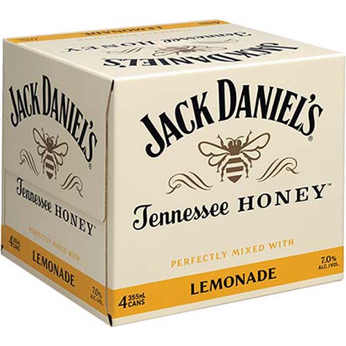 Jack Daniels Whsky, Honey & Lemonade 4pk