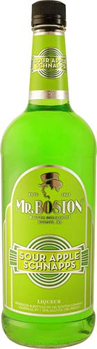 Mr Boston Sour Apple Schnapps Liqueur 1.0l