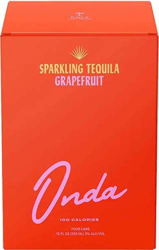 Onda Sparkling Grapefruit Tequila Soda 4pk C 16oz