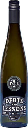 Debts & Lessons Monterrey County 2017 Riesling Abv:11.2% 750 Ml