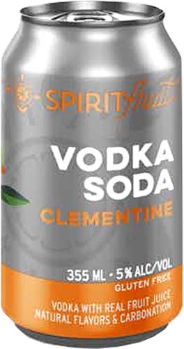 Spirit Fruit Grapefruit Vodka Soda 4pk C 12oz