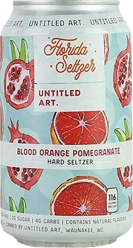 Untitled Art Blood Orange Pomegranate Seltzer 6pk