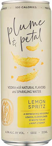 Plume & Petal Ready To Drink Lemon Spritz Vodka Infused With Natural Flavors