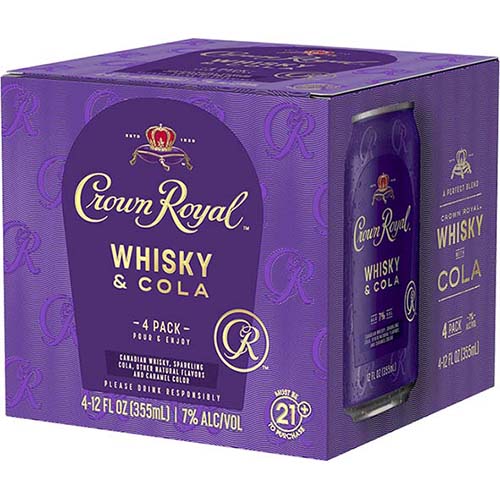 Crown Royal Whiskey Cola 4pk