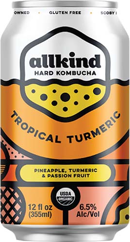 Allkind Tropical Turmeric Hard Kombucha 12oz Single