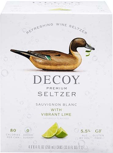 Decoy Seltzer Sauvignon Blanc With Vibrant Lime 250ml Can 4pk