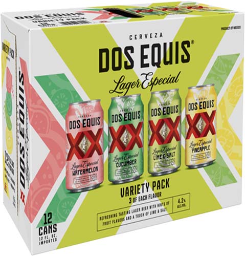 Dos Equis Xx Lime & Salt Variety12pk Can