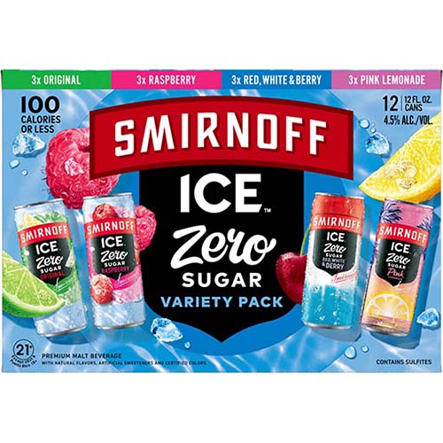 Smirnoff Ice Zero Variety Pack 12pk Btls