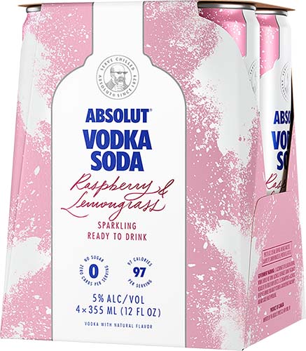 Absolut Vodka Soda Raspberry