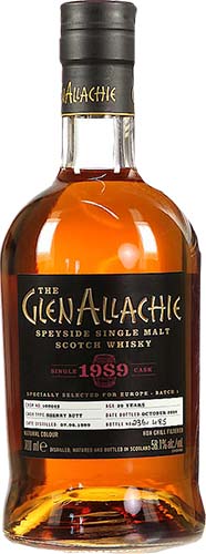 The Glenallachie Sherry Butt Single Cask 29 Year Old Single Malt Scotch Whiskey