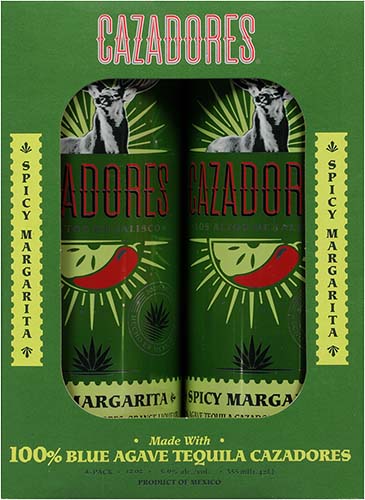 Cazadores Rtd Margrita Spicy4pk Cans