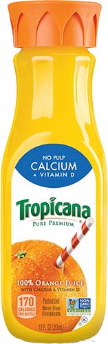 Tropicana Orange Juice Calcium No Pulp 52oz