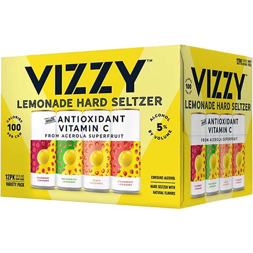 Vizzy Seltzer Lemon Variety 12pk