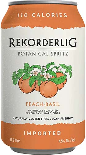 Rekorderlig Peach Basil Botanical Spritz Cider  4pk Can