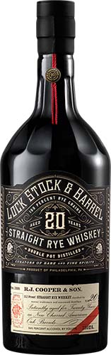 Lock Stock & Barrel 20 Year Old Straight Rye Whiskey