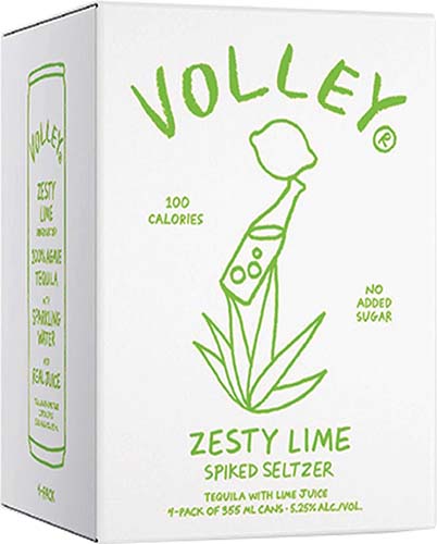 Volley Spiked Seltzer Lime 4pk C 12oz