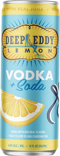 Deep Eddy Lemon Vodka & Soda 4pk Cn