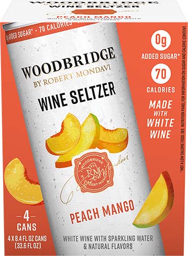 Woodbridge Wine Seltzer Peach Mango White Wine Hard Seltzer By Robert Mondavi