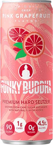 Funky Buddha Premium Hard Seltzer Pink Grapefruit Spiked Sparkling Water