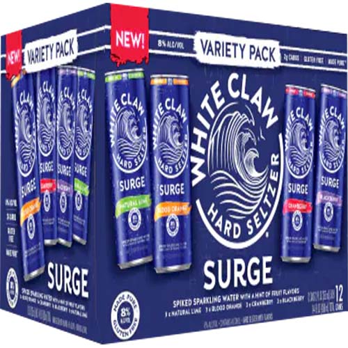 White Claw Surge Hard Seltzer Variety Mix Pack Cans