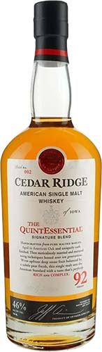 Cedar Ridge Sgl Malt Whiskey