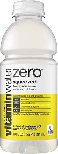Glaceuau Vitamin Water Zero Sugar Squeezed Single 20 Oz Bottle