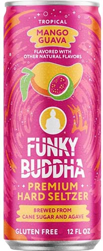 Funky Buddha Premium Hard Seltzer Tropical Mango Guava Spiked Sparkling Water