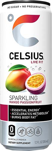 Celsius Mango Passionfruit 12oz Can