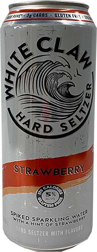 White Claw Hard Seltzer Strawberry 24oz Can