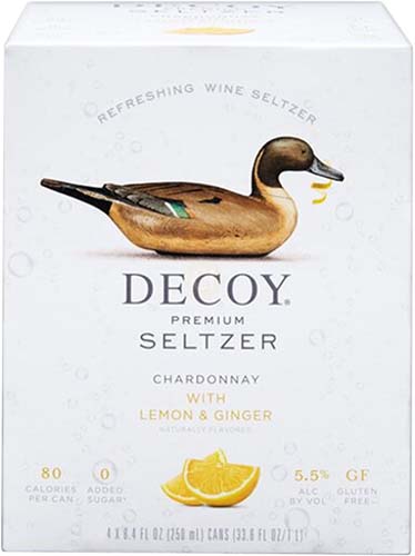 Decoy Hard Seltzer Chardonnay With Lemon & Ginger Cans