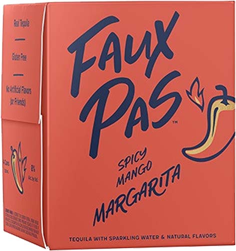 Faux Pas Spicy Mango Margarita 4pk C 250ml