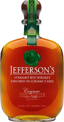 Lj Jefferson's Rye Cognac Cask 750ml 2p