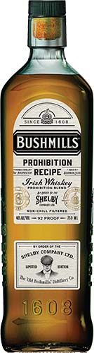 Bushmill's Peaky Blinders Prohibition Recipe Irish Whiskey