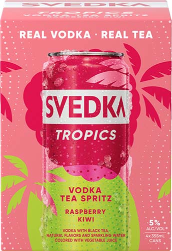 Svedka Tropics Raspberry Kiwi Vodka Tea Spritz