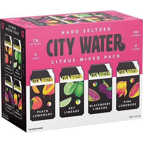 City Water Citrus Var 12pk