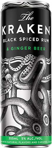 Kraken Rtd Rum & Ginger Beer 4pk