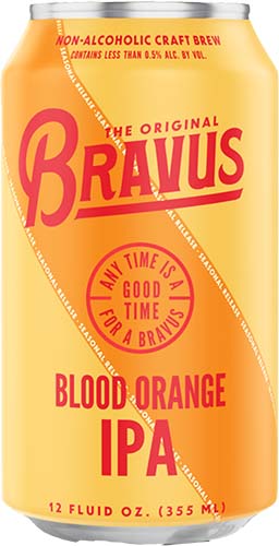 Bravus Brewing Non Alcoholic Blood Orange Ipa 6 Pk Cans